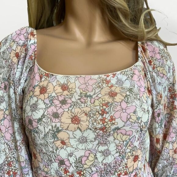 NWT Altar'd State Olivia Mesh‎ Floral Blush Dress Medium - Picture 7 of 15